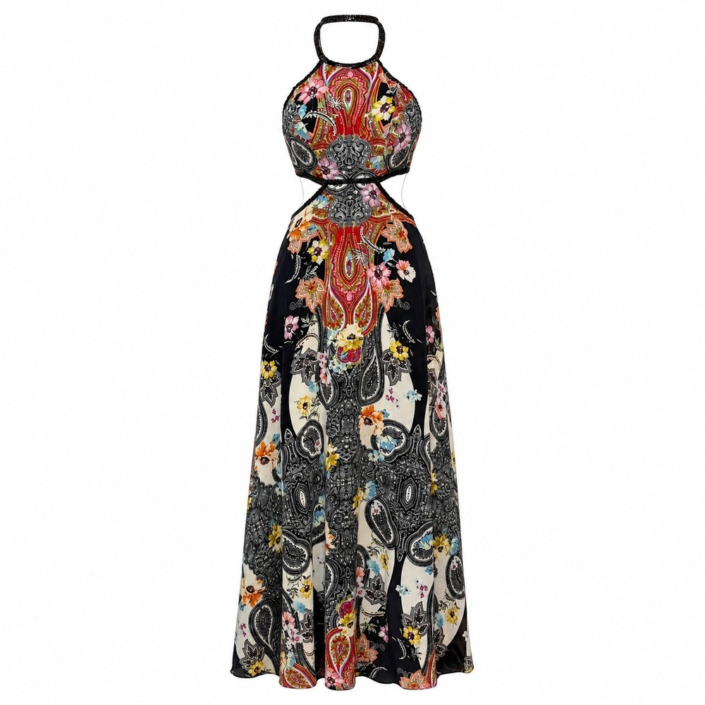 Colette Mon Cheri Boho Ethereal Cutout Maxi Dress Women Size 0 Festival Gown